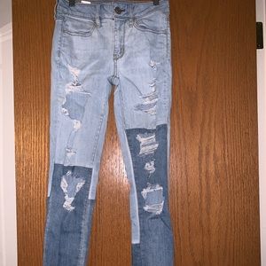 American eagle two-toned jeans